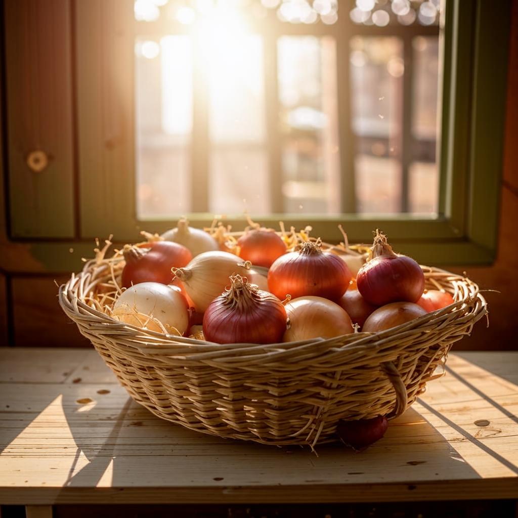 Как сохранить лук в комнатных условиях