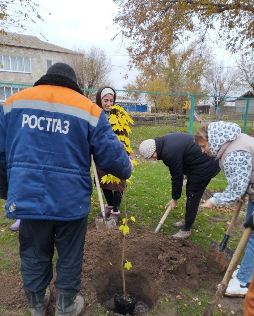 Фоминцы озеленили центральный парк