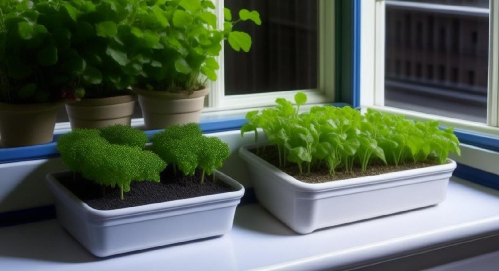 Просто и удобно: свежая зелень на подоконнике