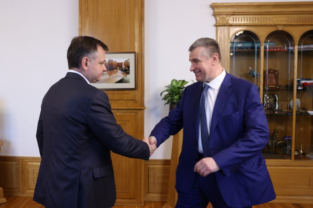 Юрий Слюсарь провёл рабочую встречу с главой ЛДПР Леонидом Слуцким