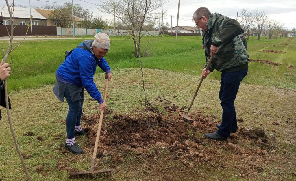Финальный аккорд масштабного субботника: в Заветном областной субботник завершился Днем древонасаждения